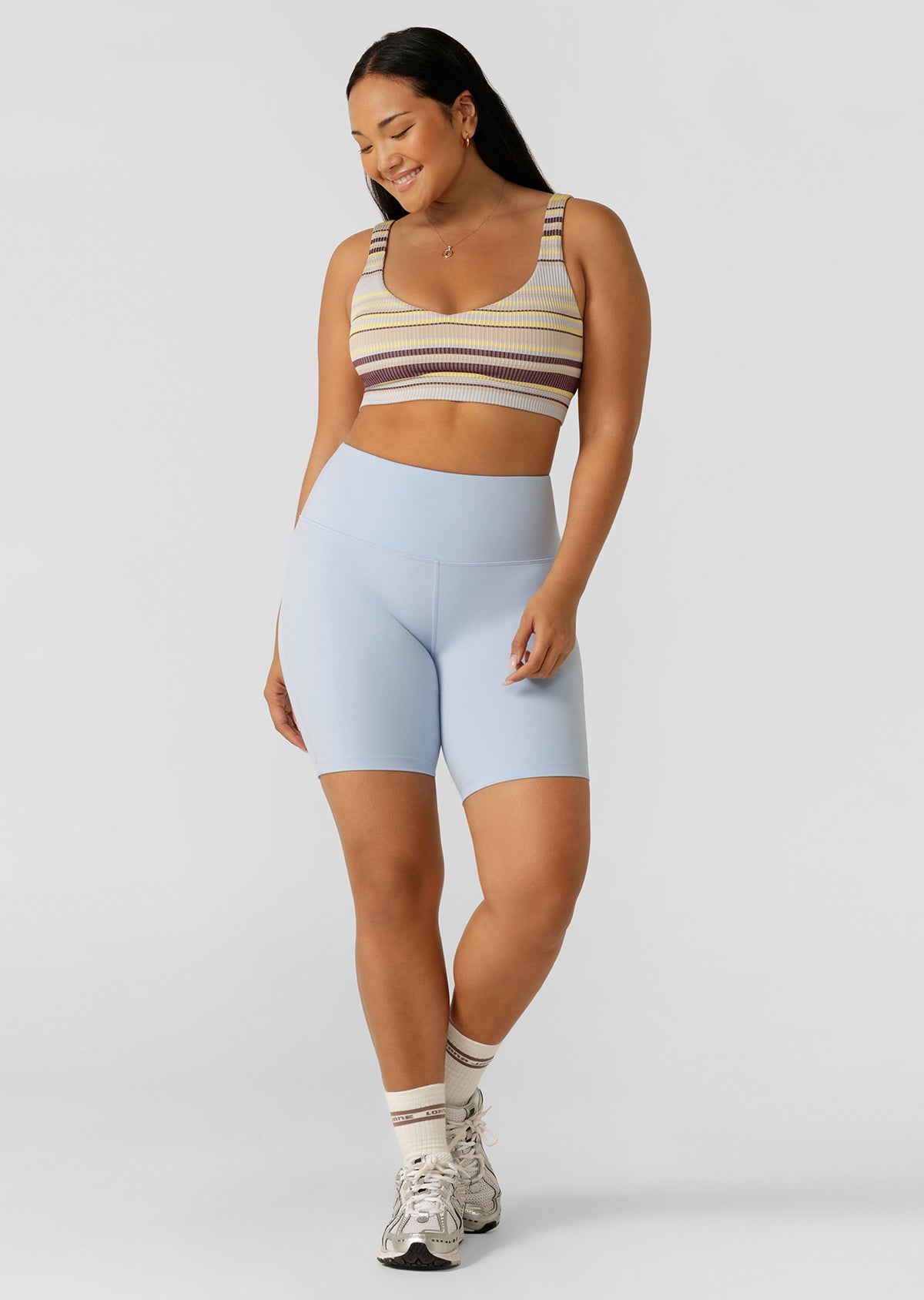 Lorna Jane Sunset Stripe Seamless Bralette - Sunset Stripe