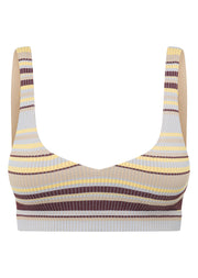 Lorna Jane Sunset Stripe Seamless Bralette - Sunset Stripe