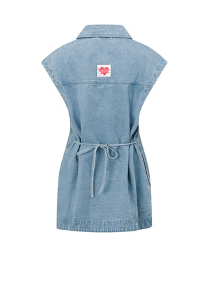 Lorna Jane Ranch Dreams Denim Vest - Light Washed Denim