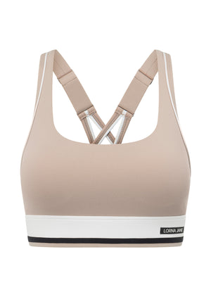 Lorna Jane Tempo Maximum Support Sports Bra - Latte
