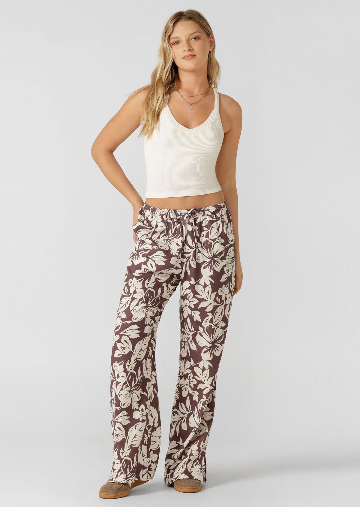 Lorna Jane Hibiscus Weekend Pants - Hibiscus Print