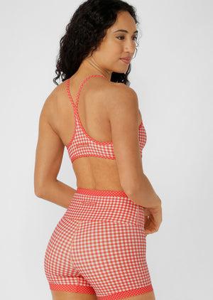 Lorna Jane Coucou Gingham Sports Bra - Coucou Gingham Print