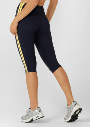Lorna Jane Game Day 3/4 Capri Leggings - Oxford Navy