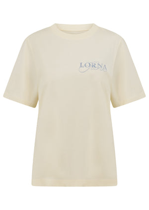 Lorna Jane Paradise Postcard Washed Relaxed T-Shirt - Washed Cream