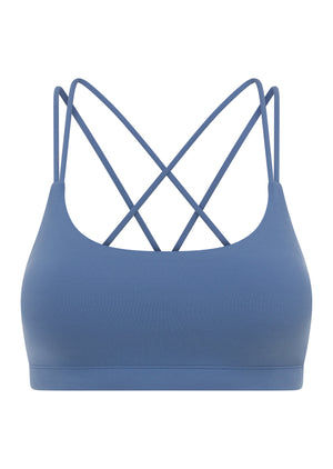 Lorna Jane Lotus Cropped Sports Bra - Misty Blue