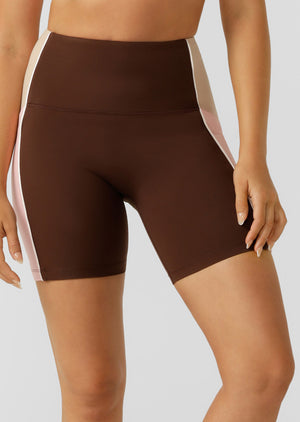 Lorna Jane Rainbow Splice No Ride Booty Pocket Bike Shorts - Rainbow Splice
