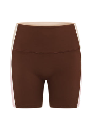 Lorna Jane Rainbow Splice No Ride Booty Pocket Bike Shorts - Rainbow Splice