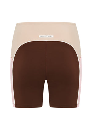 Lorna Jane Rainbow Splice No Ride Booty Pocket Bike Shorts - Rainbow Splice