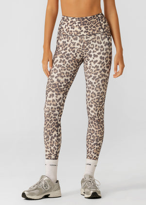 Lorna Jane Wildcat Hi-Fold No Ride Ankle Biter Leggings - Wildcat Print