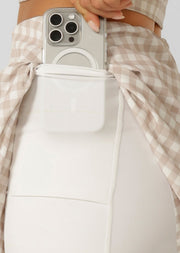 Lorna Jane Sweet Gingham Everyday Active Skort - Latte Ranch Gingham Print
