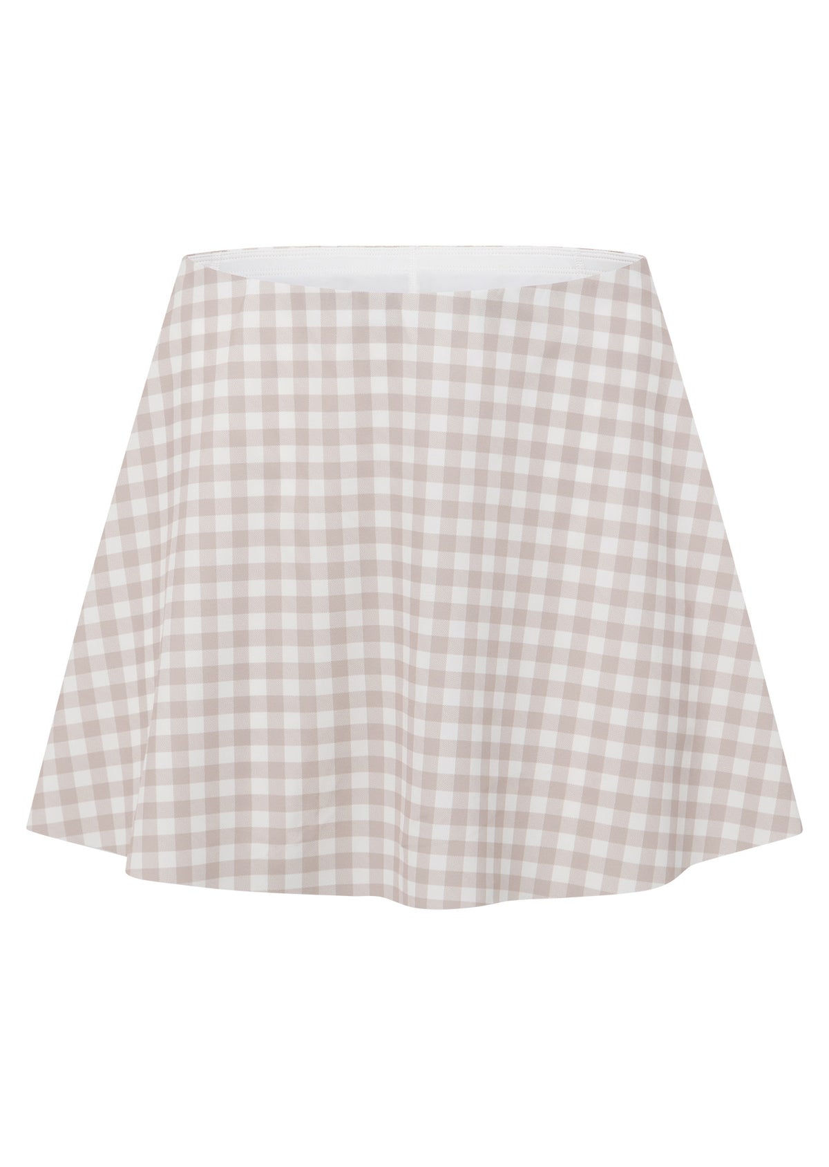 Lorna Jane Sweet Gingham Everyday Active Skort - Latte Ranch Gingham Print