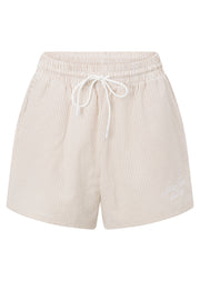 Lorna Jane Country Club Seersucker Shorts - Latte Stripe