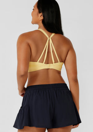 Lorna Jane Dash Max Support Sports Bra - Lemon Cream
