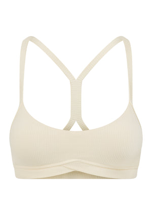 Lorna Jane Irresistible Rib All Day Sports Bra - Cream