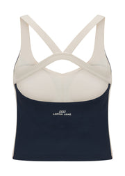 Lorna Jane Siren Luxe Rib Bra Tank Combo - Platinum Navy