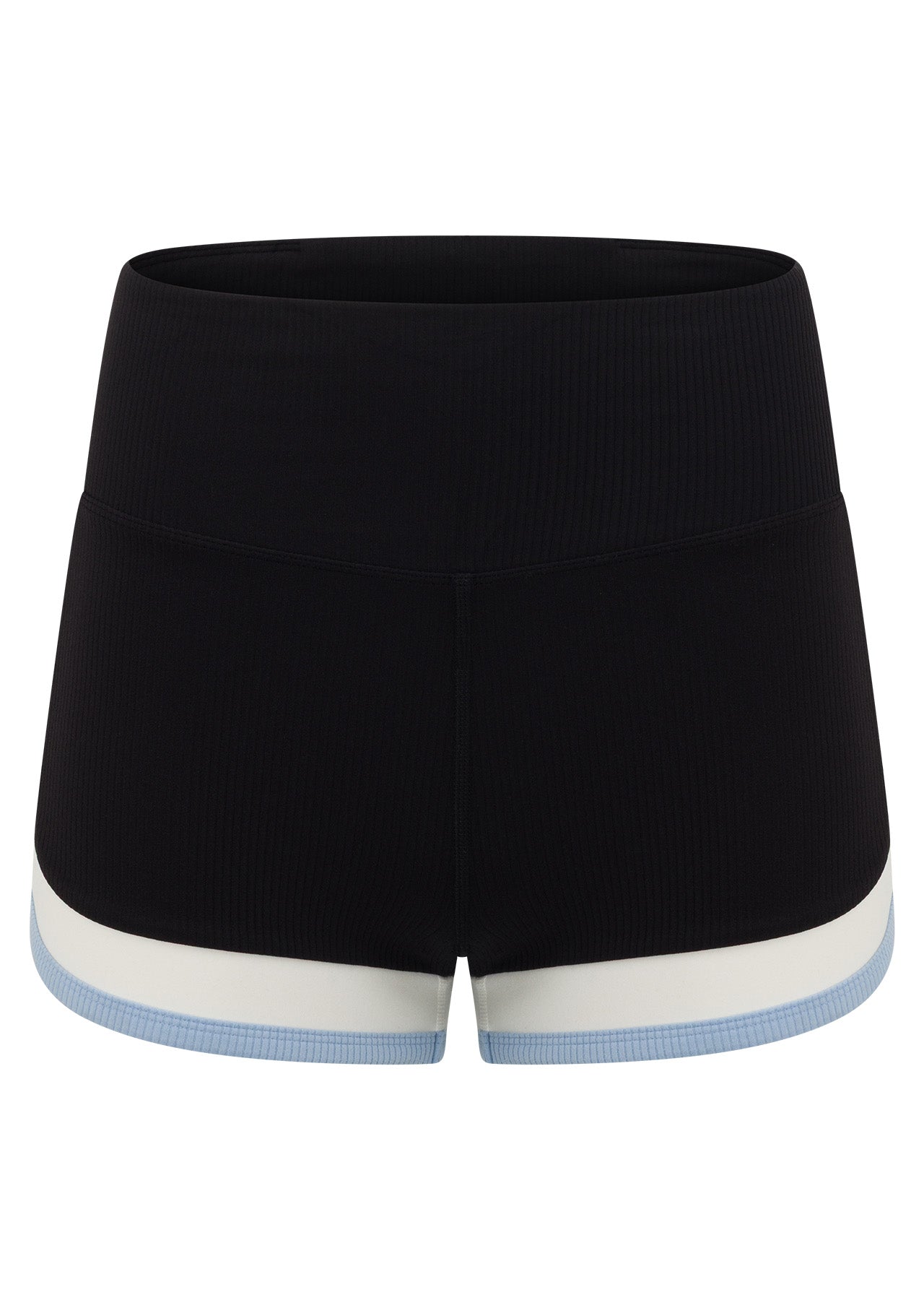 Lorna Jane Palma Luxe Rib Retro 7cm Bike Shorts - Black