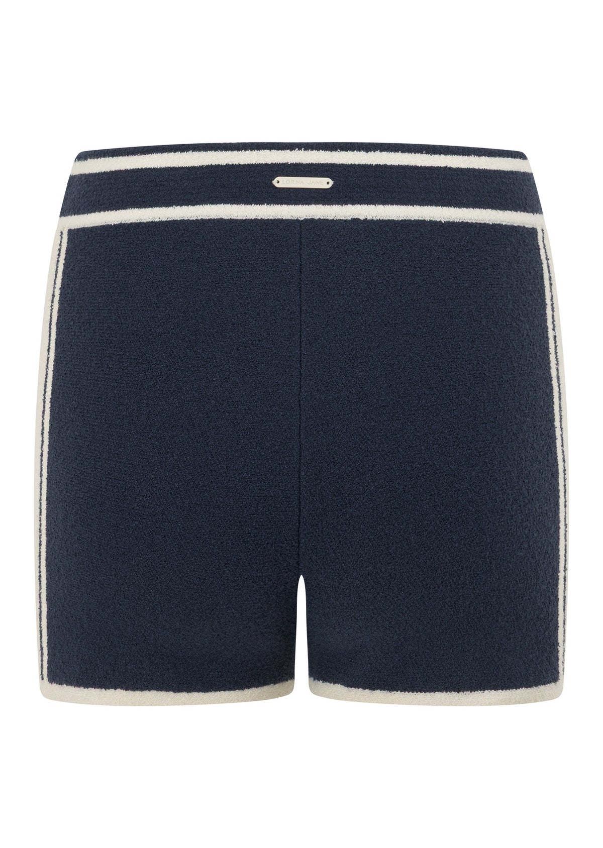 Lorna Jane Home Stretch Knit Cheeky Shorts - Platinum Navy