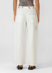 Lorna Jane Off Duty Vintage Denim Pants - Vintage White