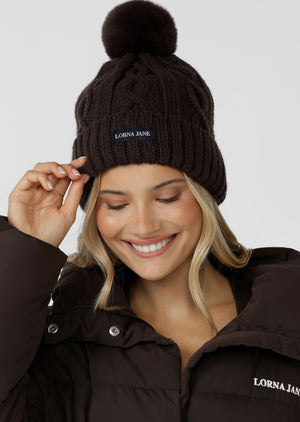 Lorna Jane Alpine Knit Beanie - Volcano