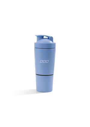 Lorna Jane Stainless Steel Compartment Protein Shaker - Light Moontide