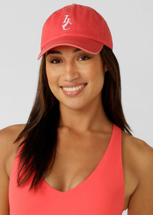Lorna Jane LJC Vintage Washed Cap - Washed Strawberry