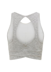 Lorna Jane Get Fit Sports Bra - Grey Marl Stripe