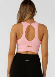 Lorna Jane Get Fit Sports Bra - Strawberry Lemonade