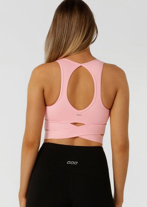 Lorna Jane Get Fit Sports Bra - Strawberry Lemonade