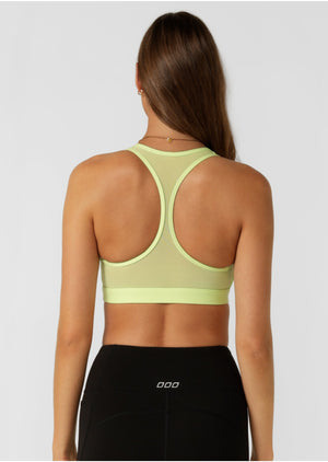 Lorna Jane Skinny Iconic Comfort Sports Bra - Glow Green