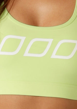Lorna Jane Skinny Iconic Comfort Sports Bra - Glow Green