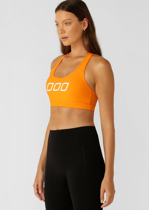 Lorna Jane Skinny Iconic Comfort Sports Bra - Papaya
