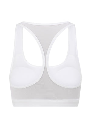 Lorna Jane Skinny Iconic Comfort Sports Bra - Recycled White