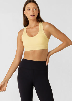 Lorna Jane Shape Up Max Support Bra - Lemon Cream