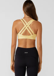 Lorna Jane Shape Up Max Support Bra - Lemon Cream