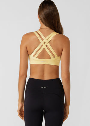 Lorna Jane Shape Up Max Support Bra - Lemon Cream