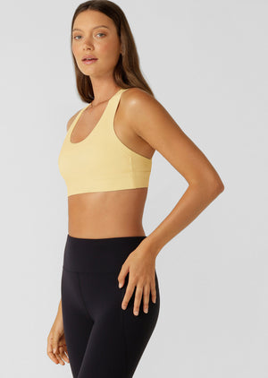 Lorna Jane Shape Up Max Support Bra - Lemon Cream