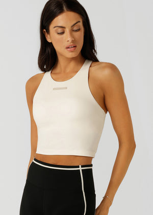 Lorna Jane Flexible Tank Bra Combo - Cream