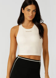 Lorna Jane Flexible Tank Bra Combo - Cream