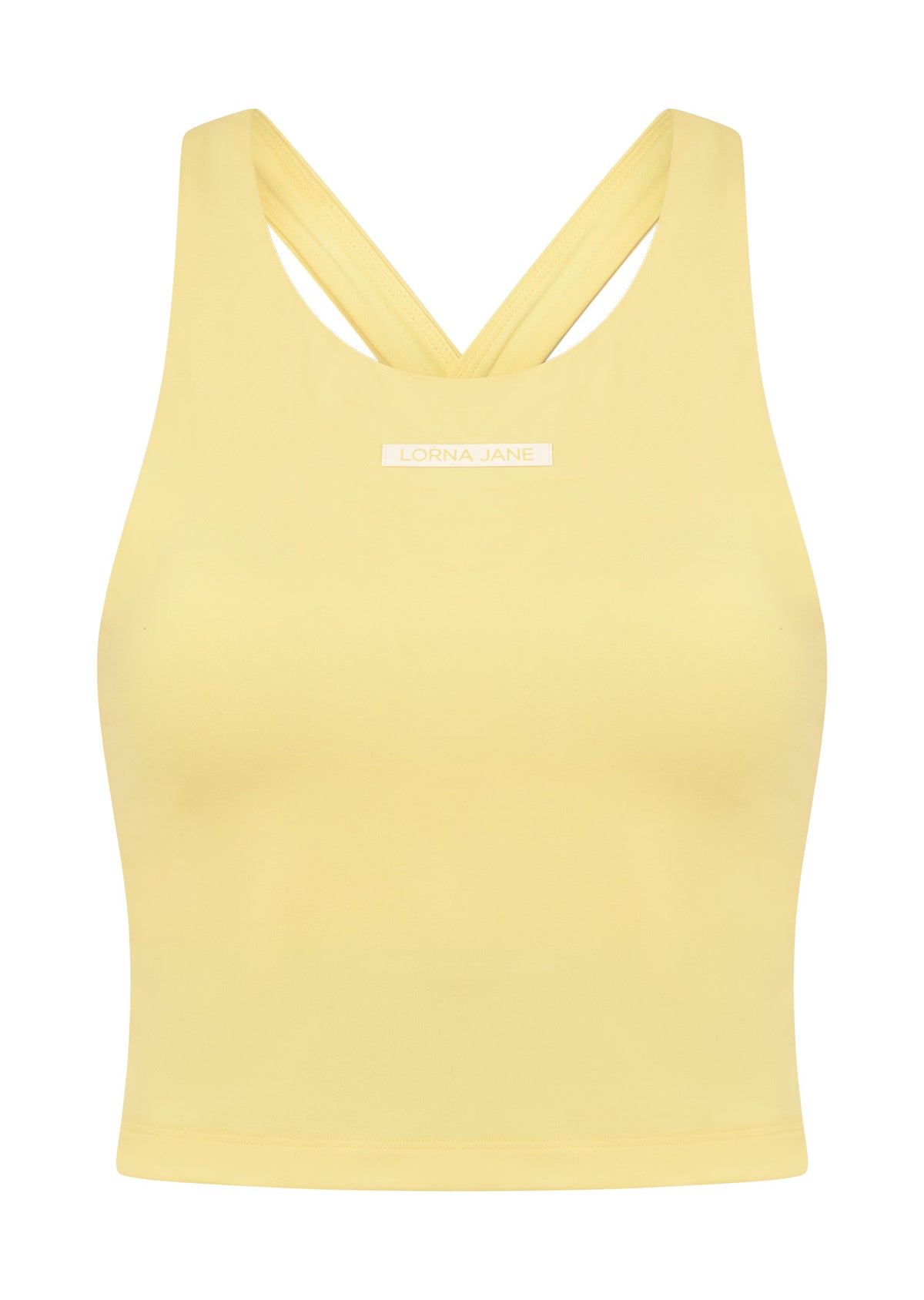 Lorna Jane Flexible Tank Bra Combo - Lemon Cream
