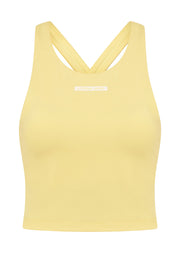 Lorna Jane Flexible Tank Bra Combo - Lemon Cream
