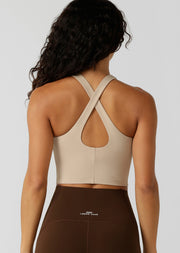Lorna Jane Flexible Tank Bra Combo - Latte