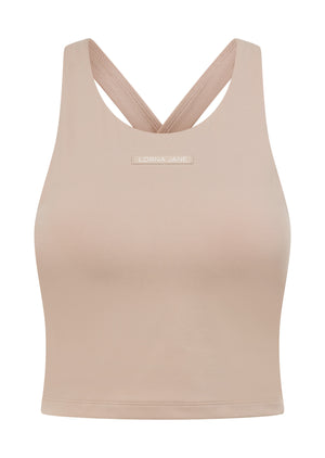 Lorna Jane Flexible Tank Bra Combo - Latte