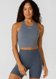 Lorna Jane Flexible Tank Bra Combo - Powder Grey