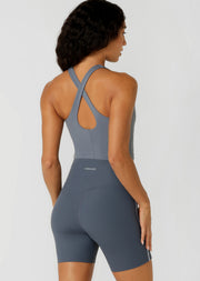 Lorna Jane Flexible Tank Bra Combo - Powder Grey