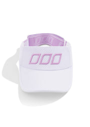 Lorna Jane Iconic Adjustable Visor - White & Sweet Pink