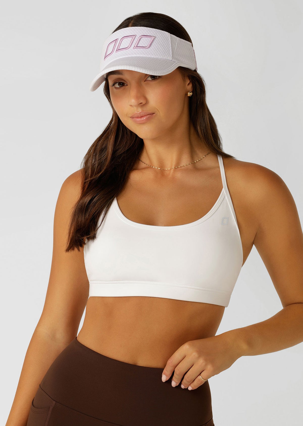 Lorna Jane Iconic Adjustable Visor - White/Moontide