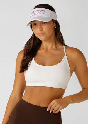 Lorna Jane Iconic Adjustable Visor - White/Moontide