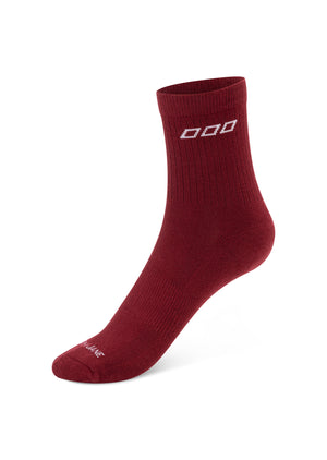 Lorna Jane LJ Quarter Crew Socks - Cherry & White