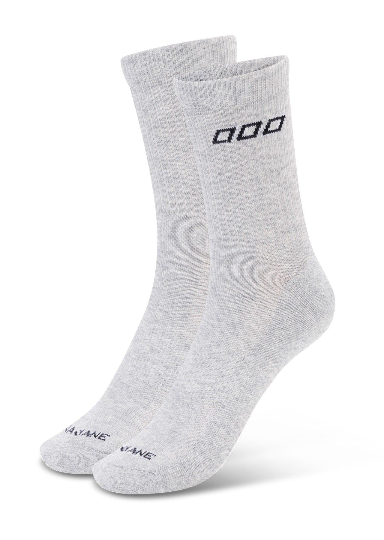Lorna Jane LJ Quarter Crew Socks - Grey Marl & Black