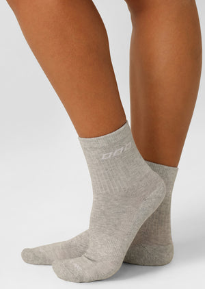 Lorna Jane LJ Quarter Crew Socks - Grey Marl